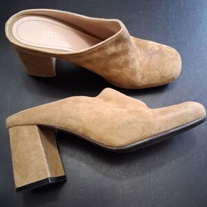 Barneys New York Tan Slip On Mules   Size 6 (35.5)
